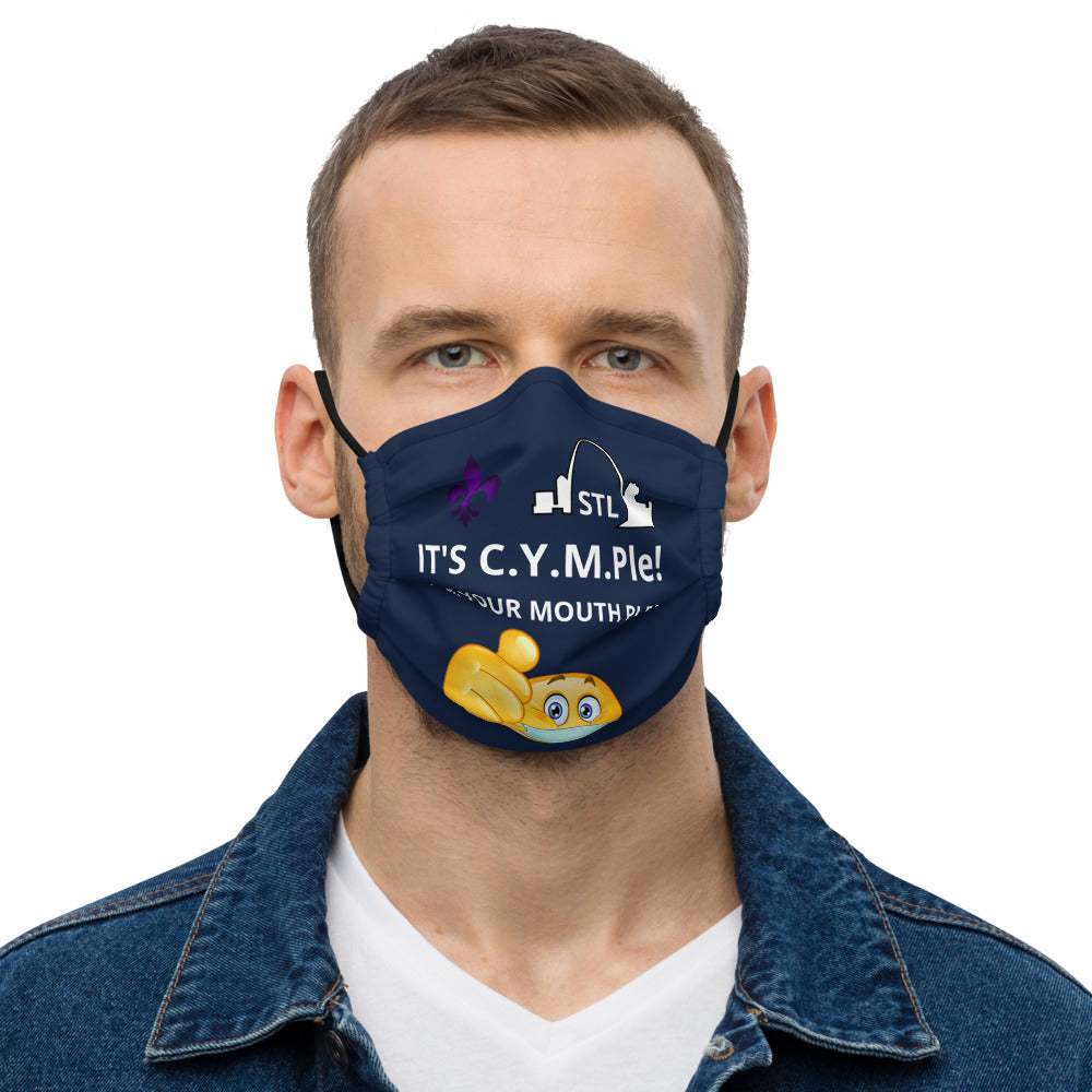 Premium face mask-Navy