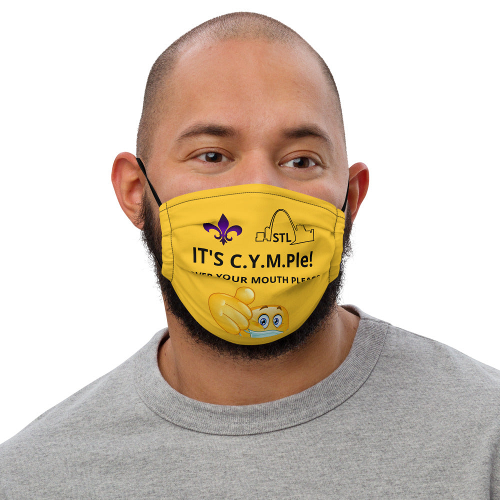 Premium face mask-Golden Yellow