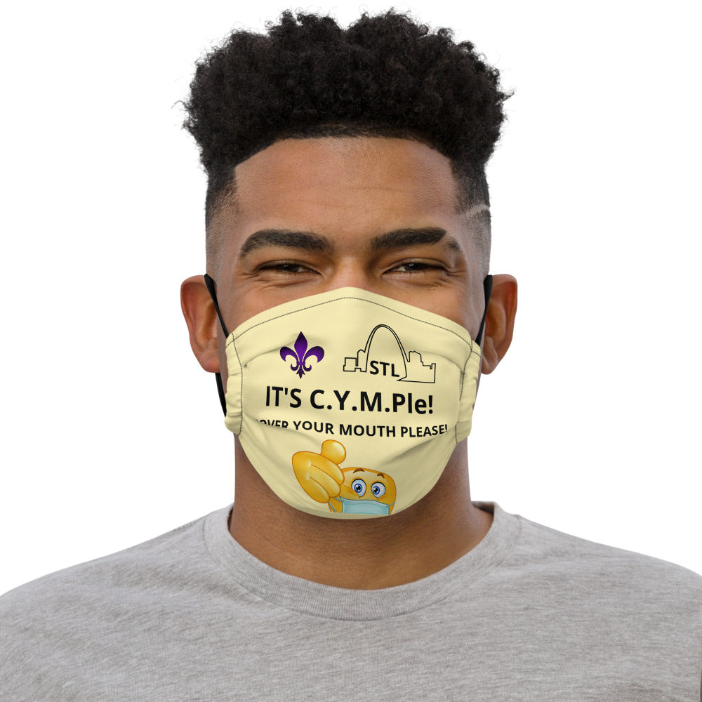 Premium face mask-Light Yellow