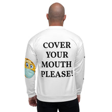 Load image into Gallery viewer, Unisex Bomber Jacket-White
