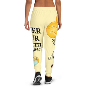 Women's Joggers-Pale Yellow