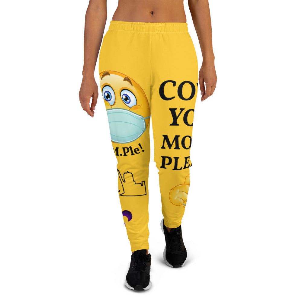 Women's Joggers-Yellow-Gold