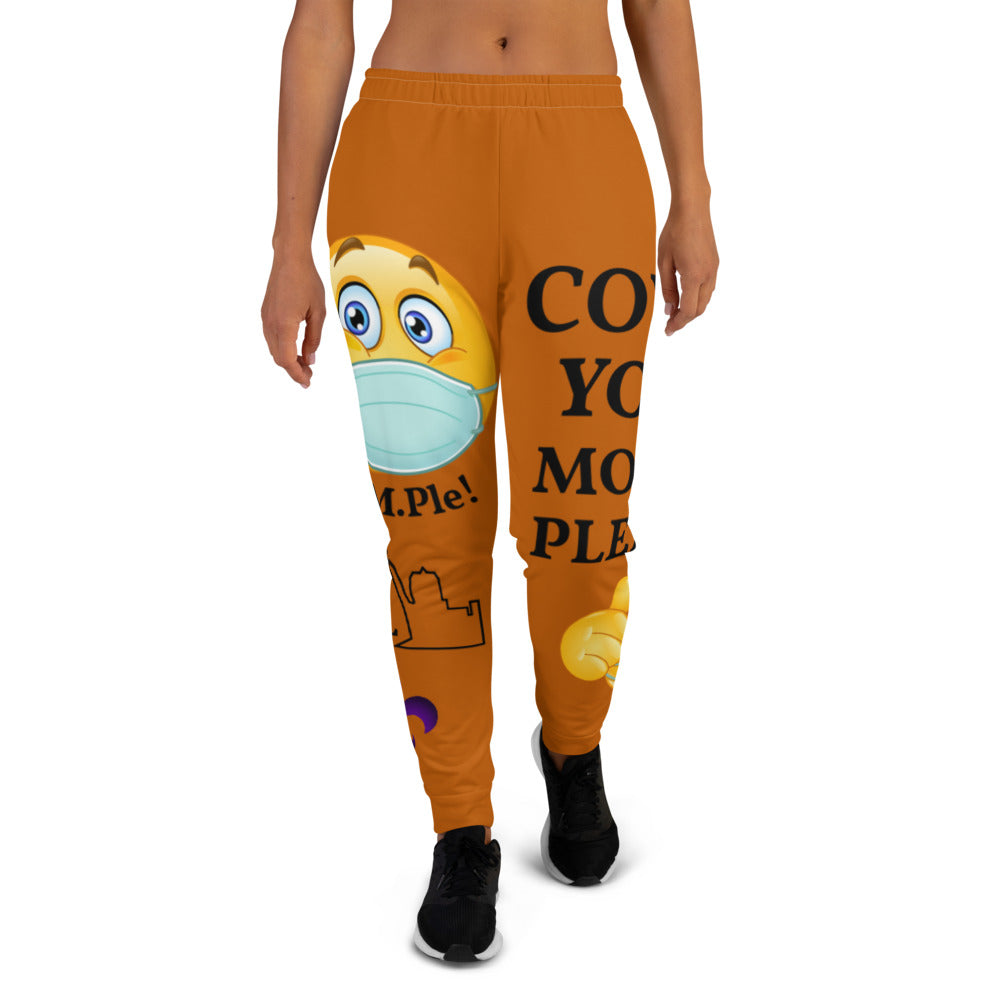 Women's Joggers-Brown