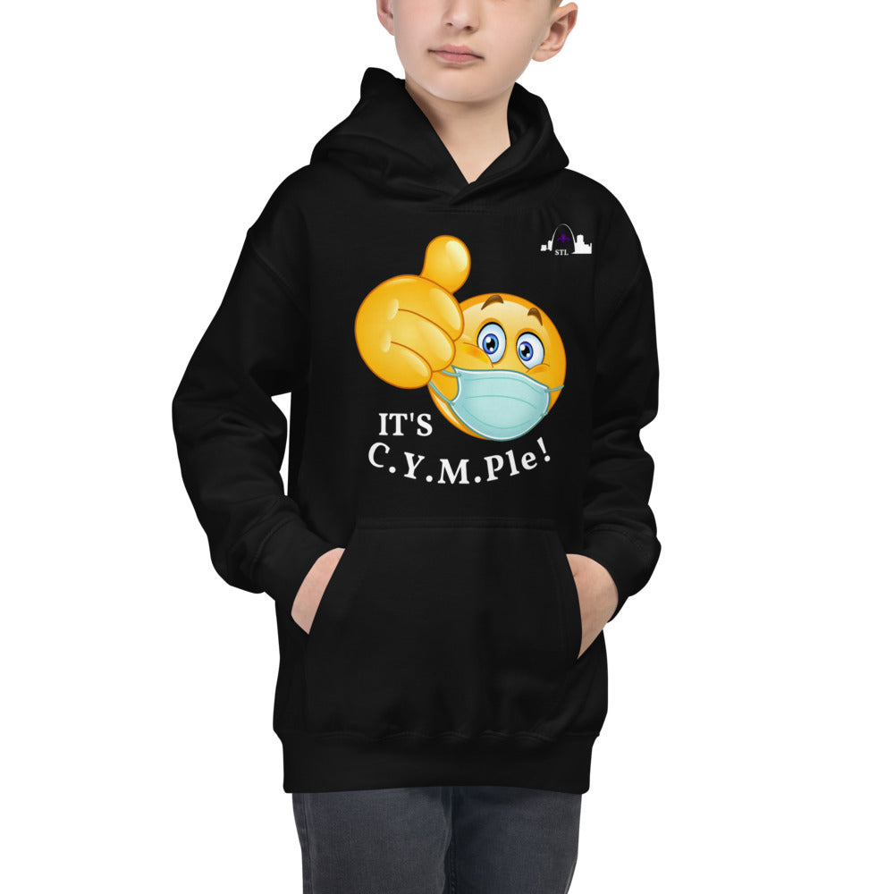 Kids Hoodie-Dark With White Letters